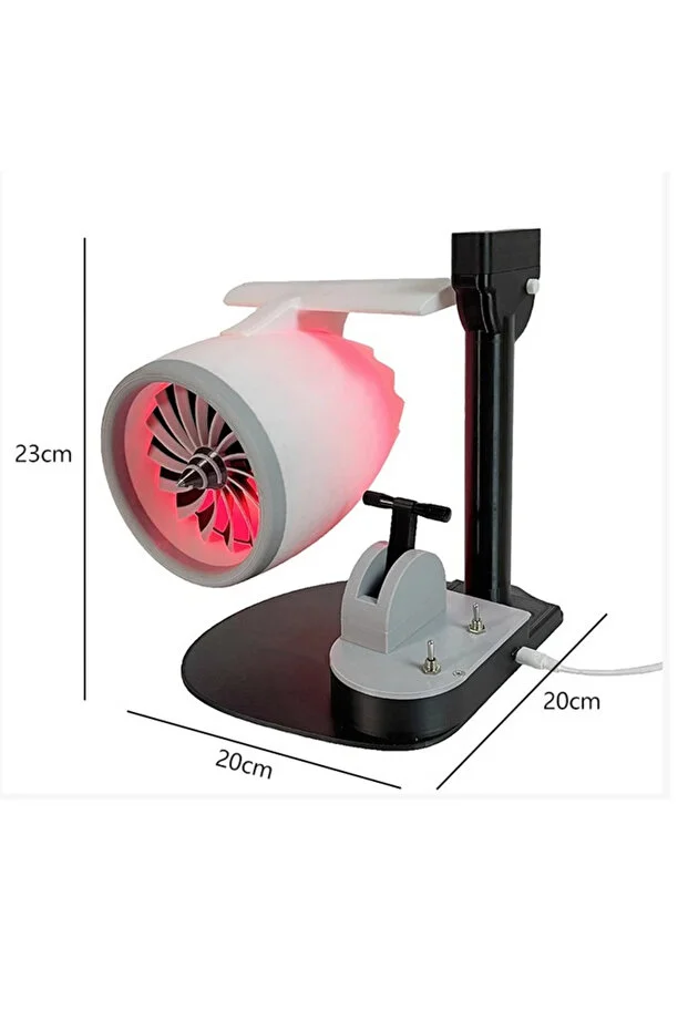 Jet Motor Tasarımlı RGB Hava Nemlendirici Fan USB Masaüstü Buhar Makinesi